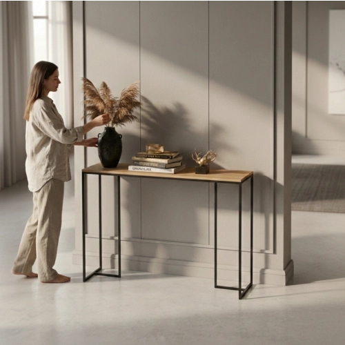 KONSOLA - REGAŁA Z DREWNA LITEGO DĄB OLCHA JESION SKD-384